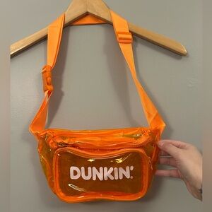 Dunkin’ Donuts Bright Orange Clear Fanny Pack
